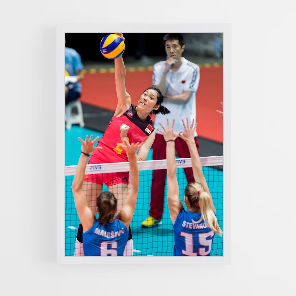 Poster Volée Élevée – affiche Volleyball (vue 3)